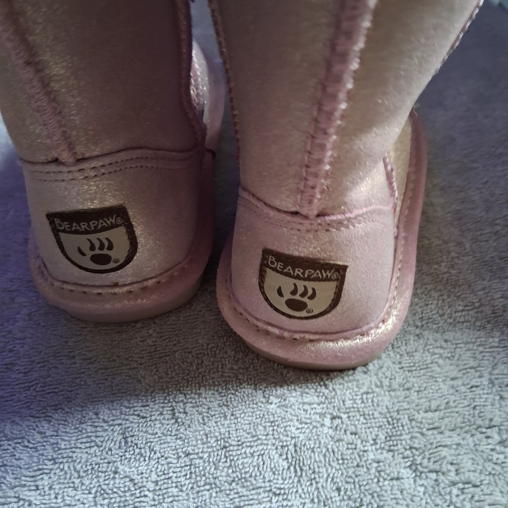 BearPaw Light Pink Textured Sole Boots